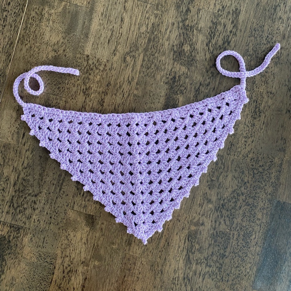 Crochet Bandana - Purple Shimmer